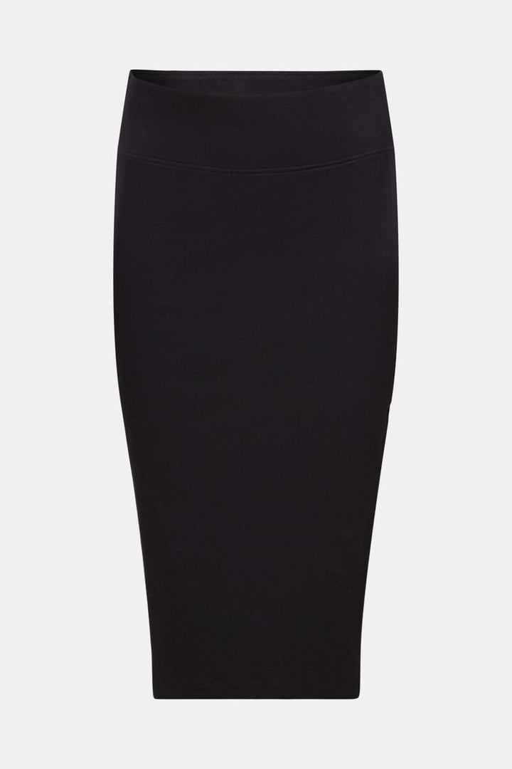 STRETCH COTTON JERSEY MIDI SKIRT