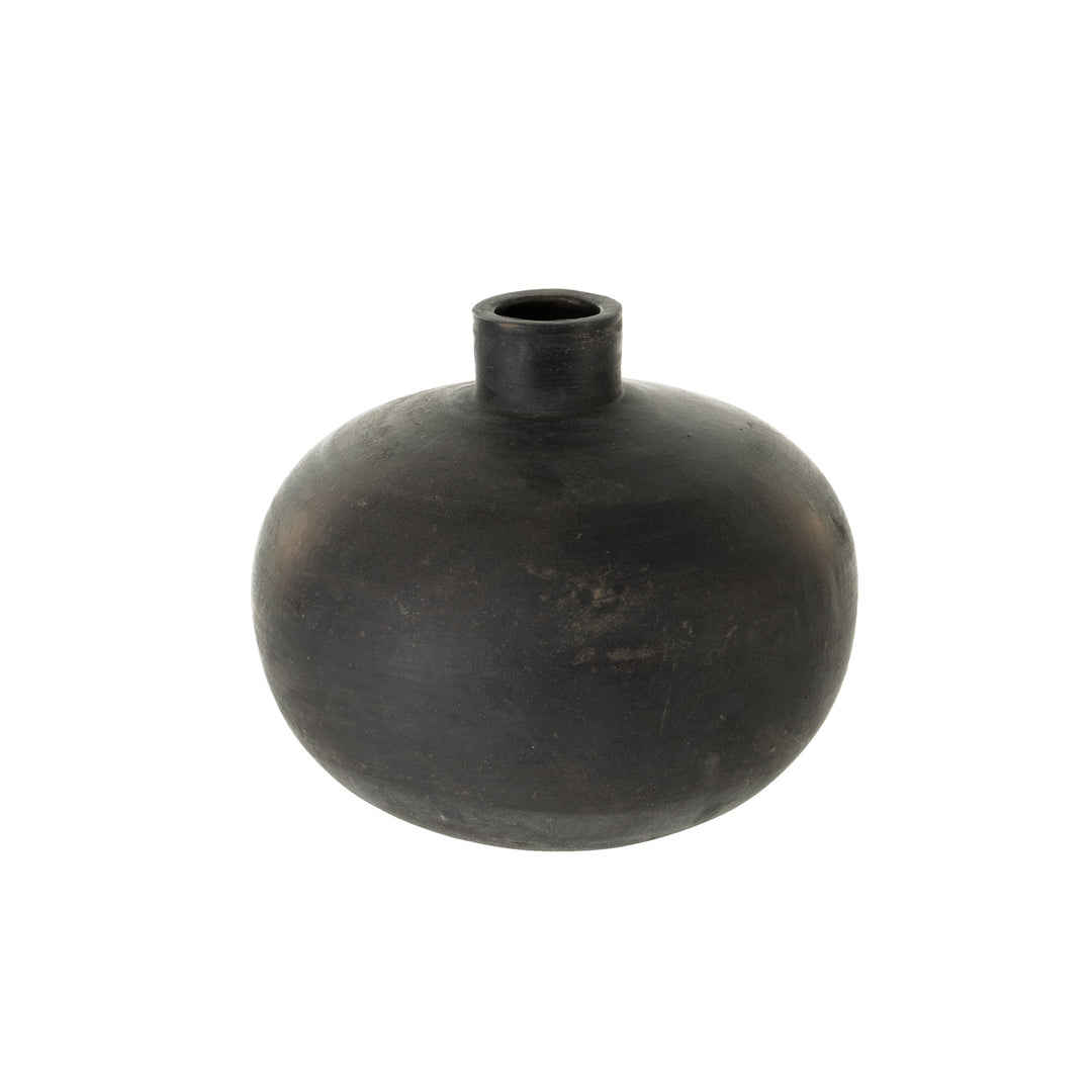 Indaba Aegina Burnt Terracotta Vase
