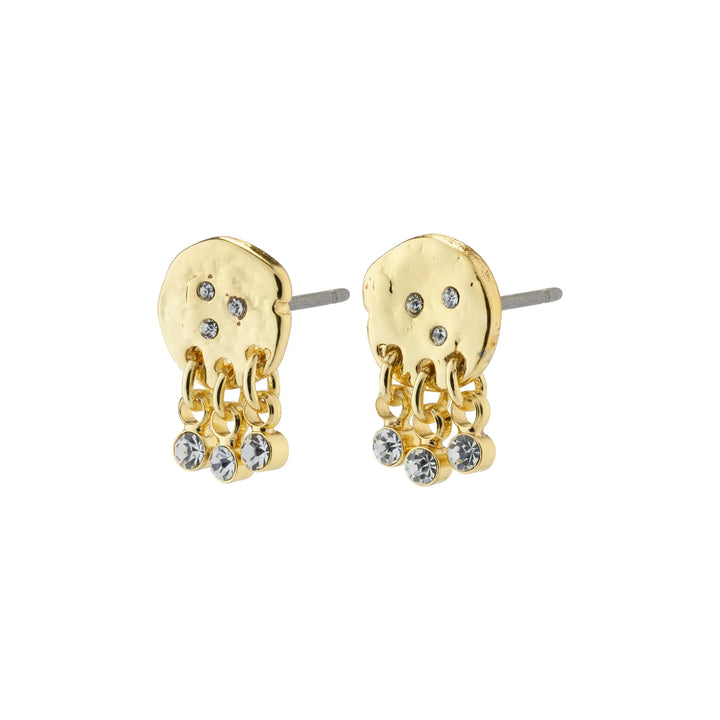 Pilgrim Breathe Recycled Crystal Earring Gold Plated