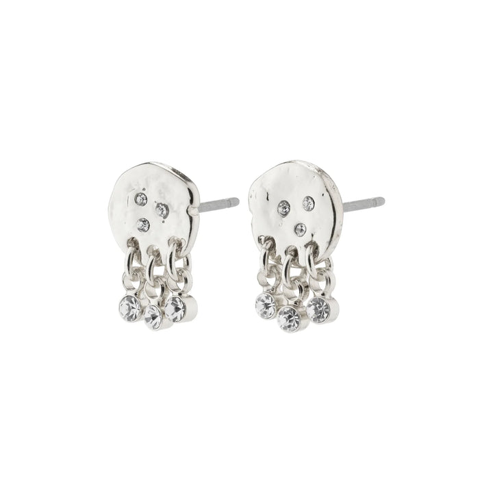 Pilgrim Breathe Recycled Crystal Earring Silver Plated