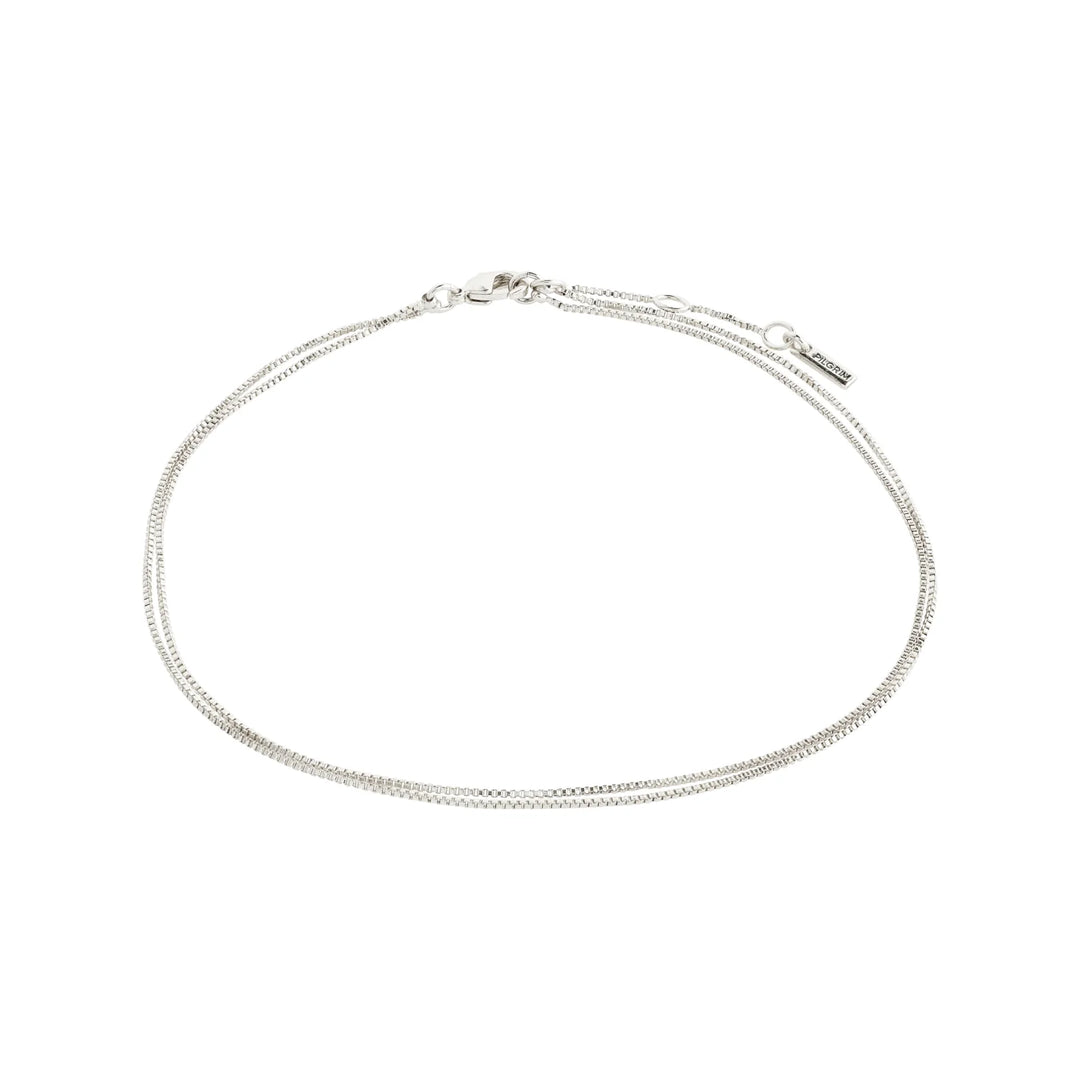 Pilgrim Care Recycled Ankle Chain 2-in-1 Silver Plated