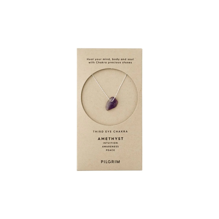 PILGRIM THIRD EYE CHAKRA NECKLACE SLIVER PLATED