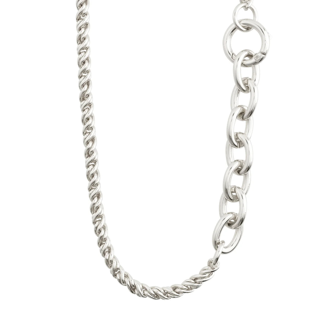 Pilgrim Learn Recycled Braided Chain Silver Plated