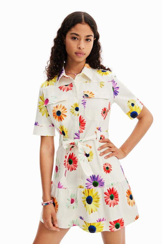 Desigual M. Christian Lacroix Short Floral Shirt Dress