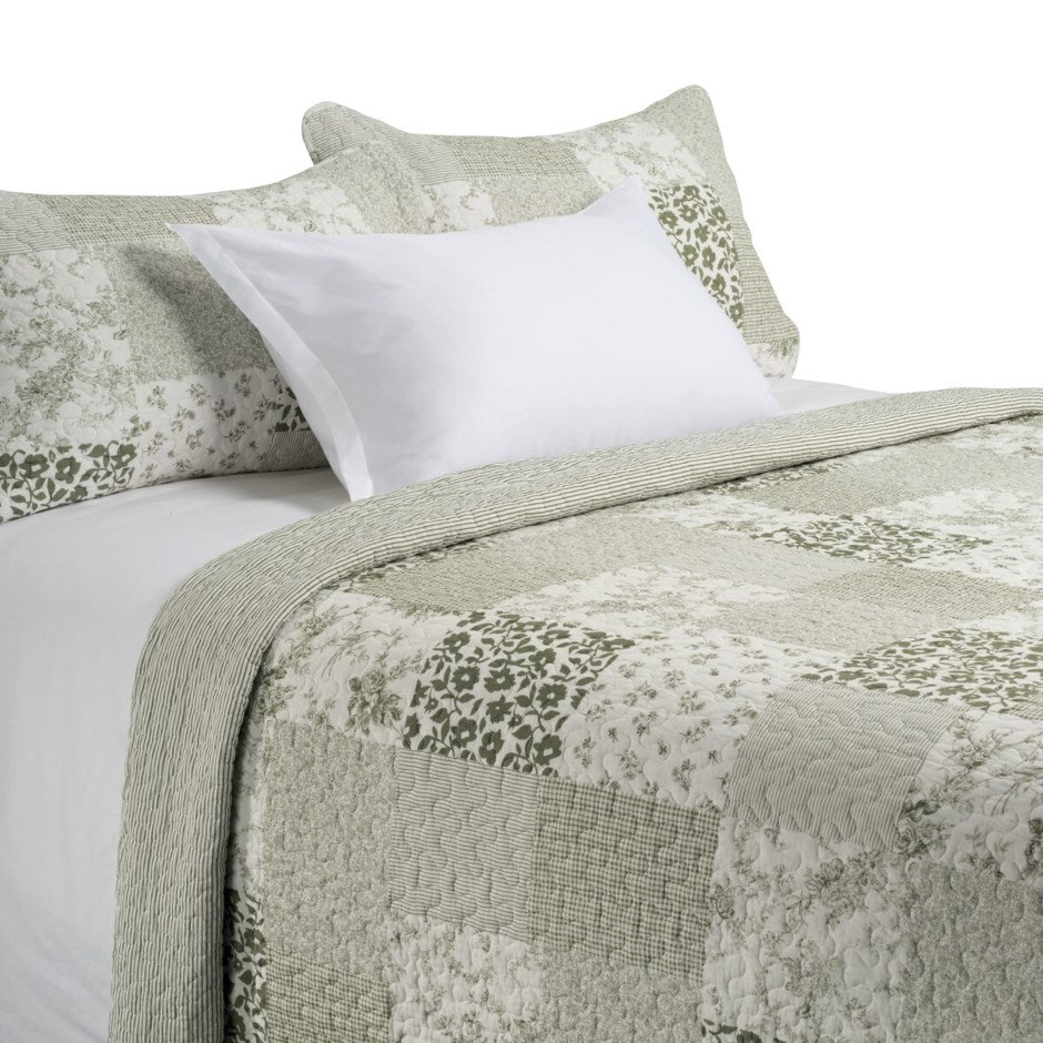 Matcha queen quilt set - 3 pcs