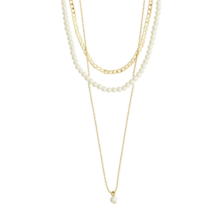 Pilgrim Baker 3-In-1 Set Necklace Gold Plated