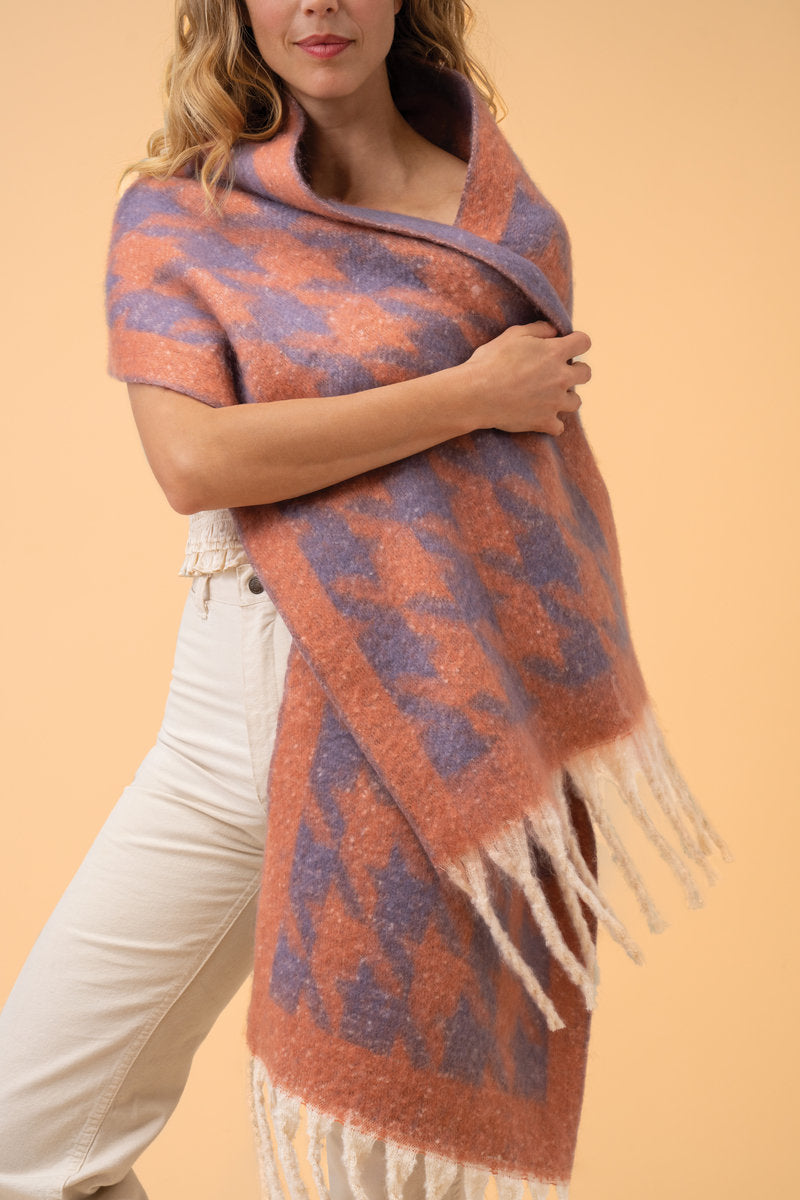 Powder Harper Cosy Scarf - Coral & Lavender