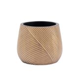 Meridian Carved Line Resin Drop Pot Planter