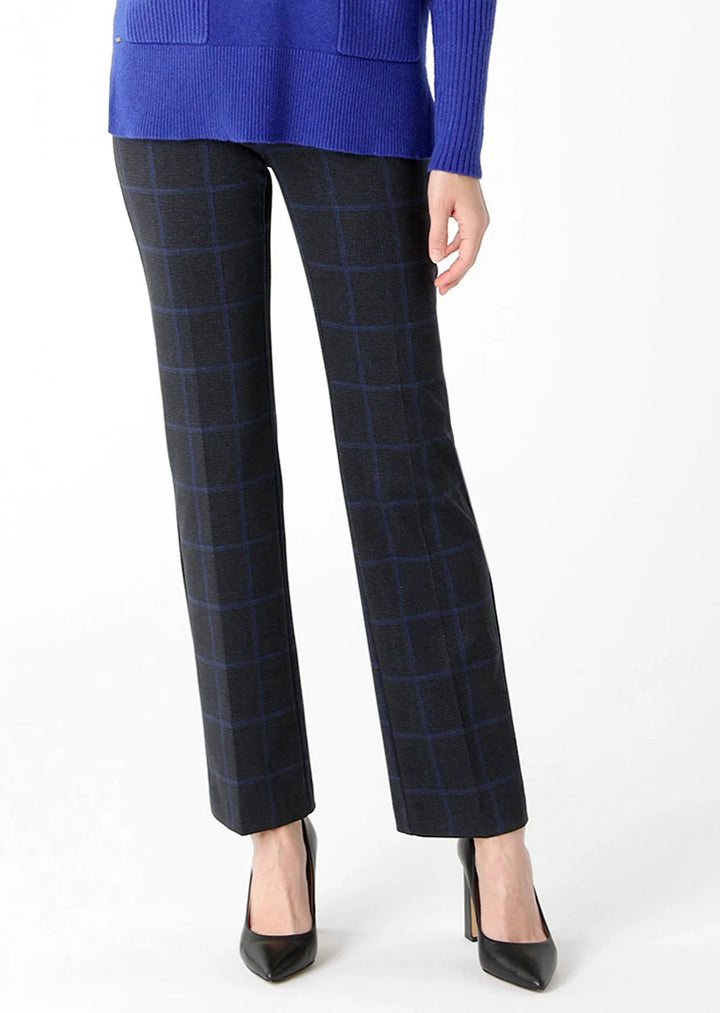 Lisette L Wexford Check 30" Straight Leg Trouser