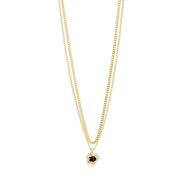ACT RECYCLED NECKLACE 2-IN-1 SET GOLD-PLATED