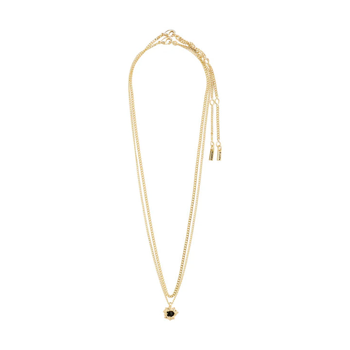 ACT RECYCLED NECKLACE 2-IN-1 SET GOLD-PLATED