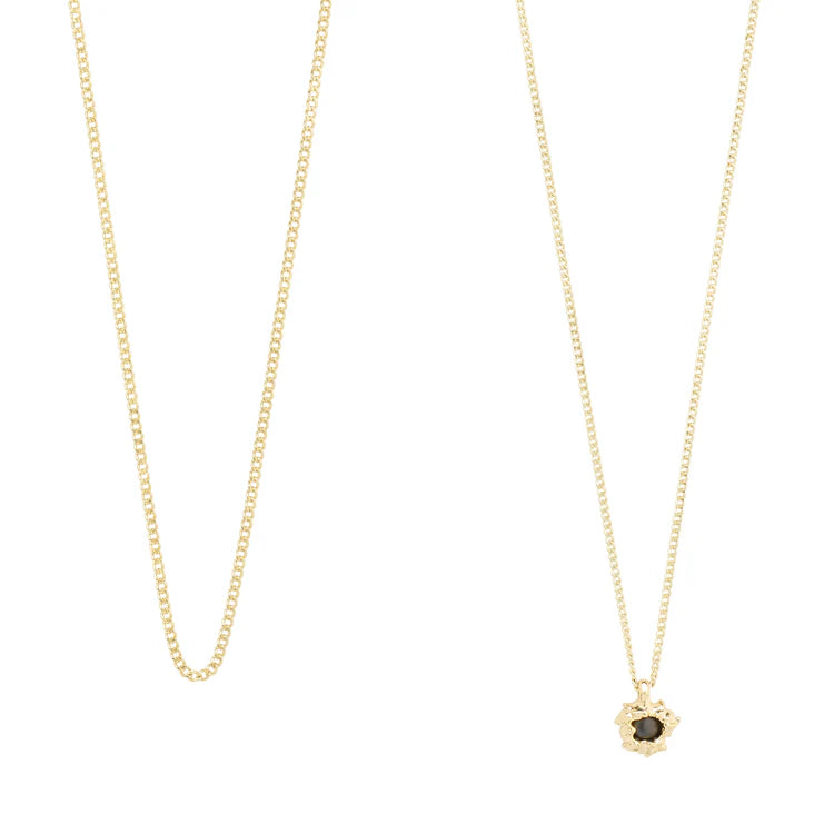 ACT RECYCLED NECKLACE 2-IN-1 SET GOLD-PLATED