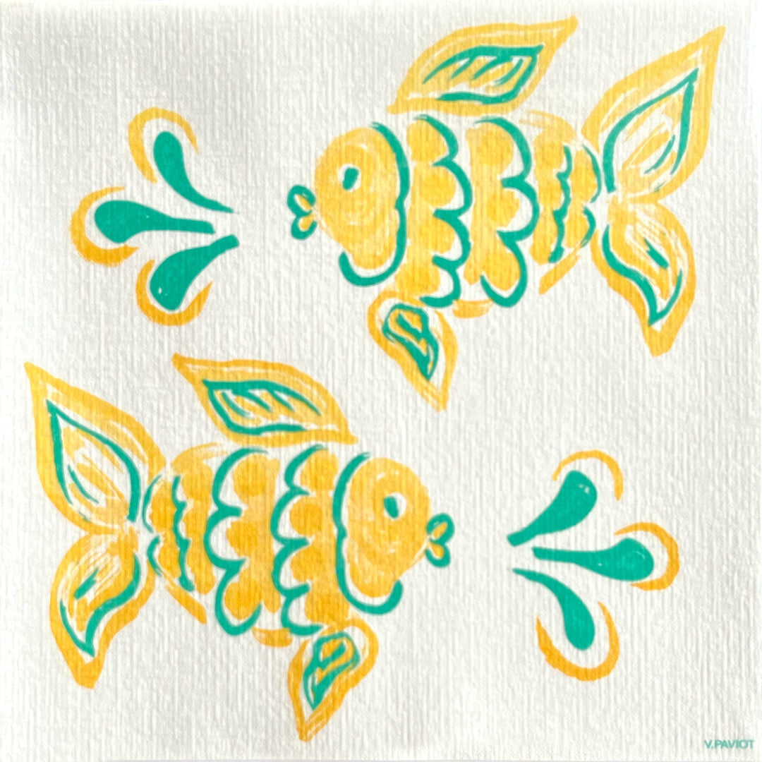 POISSON ANGE JAUNE - DINNER NAPKIN