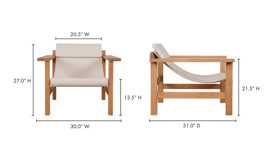 ANNEX LOUNGE CHAIR "FLECKED LINEN"