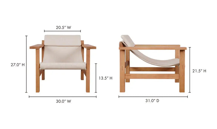 ANNEX LOUNGE CHAIR "FLECKED LINEN"