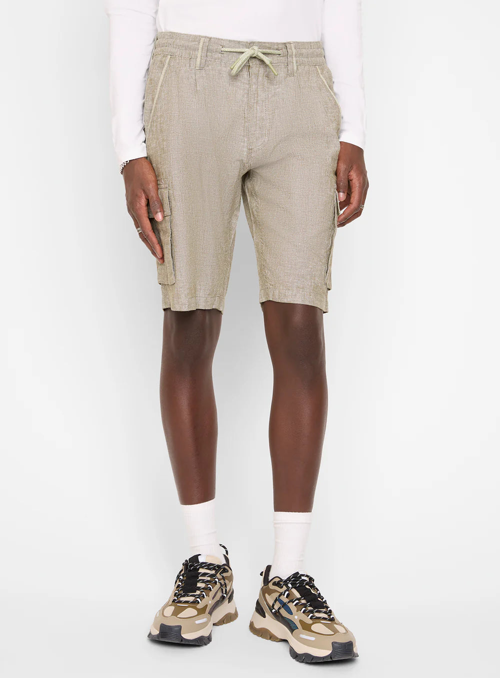 BAZEN LINEN CARGO SHORTS