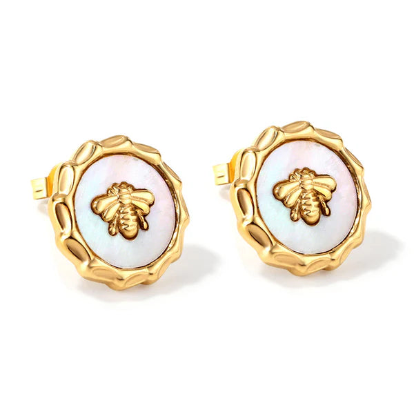 AUTUMN GOLD BEE STUDS
