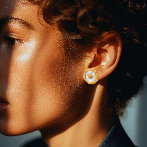 AUTUMN GOLD BEE STUDS