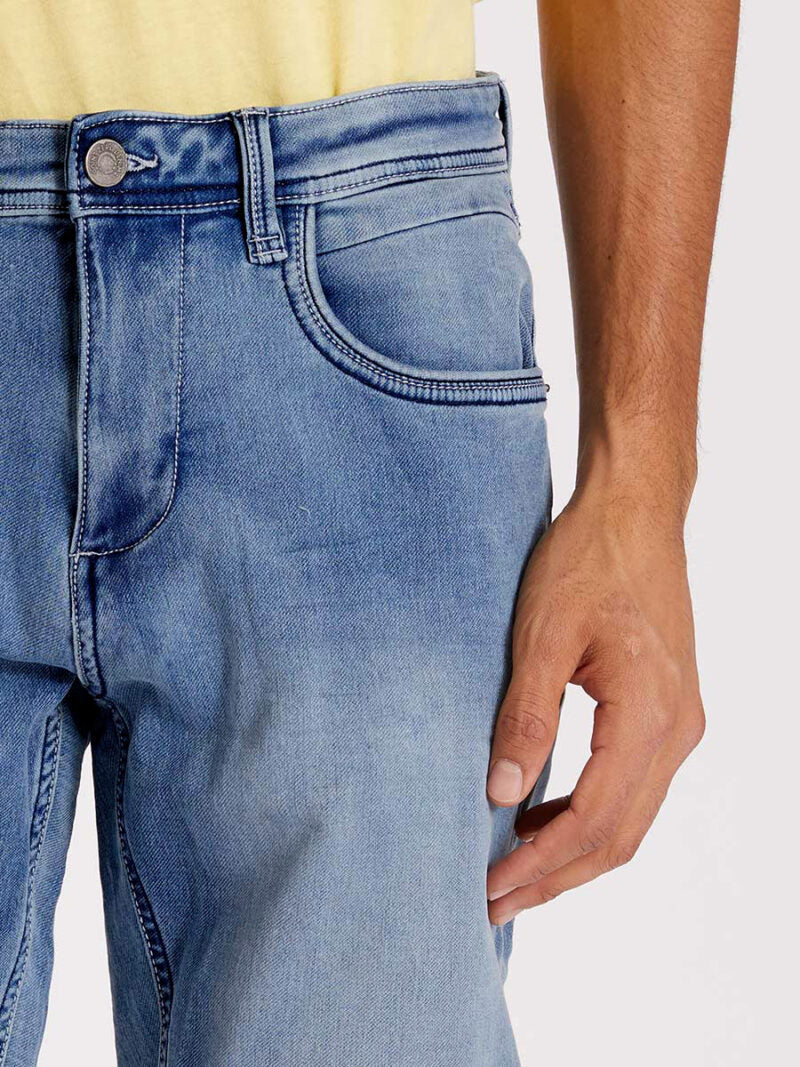 5 POCKET BERMUDA DENIM SHORTS "LIGHT INDIGO"