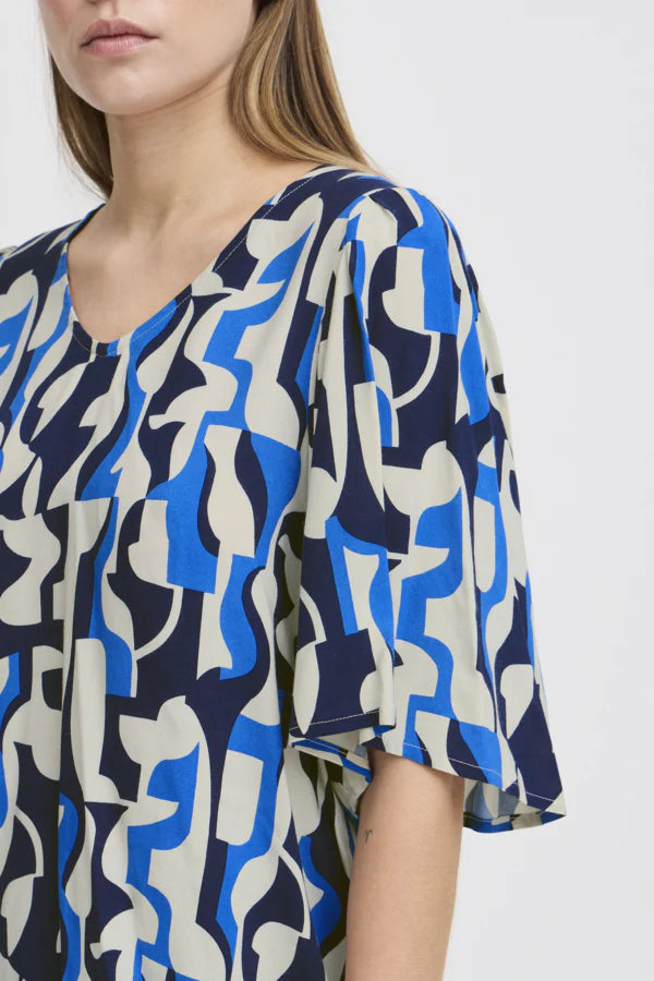 IHVERA SS24 BLOUSE "MEDIEVAL BLUE"