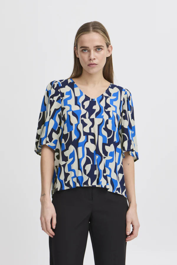 IHVERA SS24 BLOUSE "MEDIEVAL BLUE"