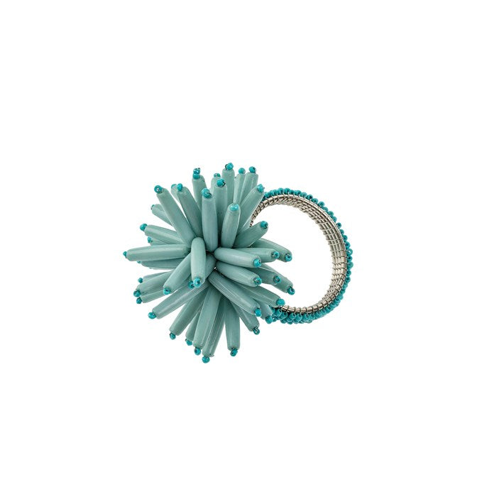CORSICA BEADED NAPKIN RING "SEA BLUE"