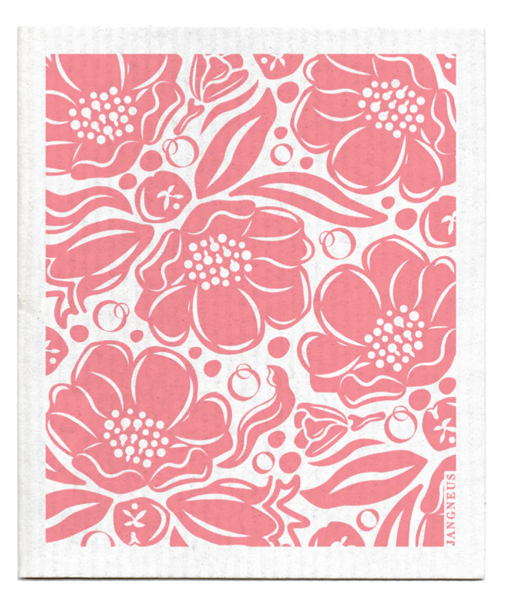 FLORAL DISHCLOTH - BLUSH