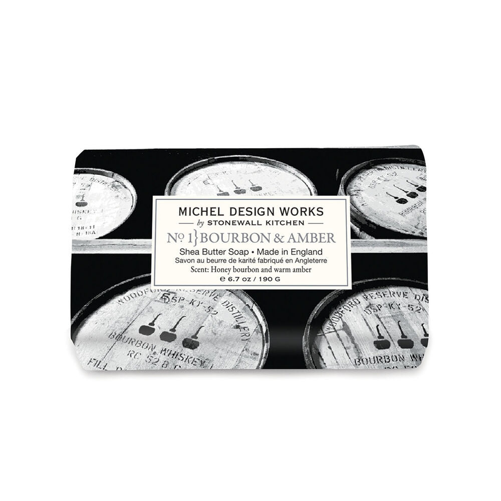 BOURBON AND AMBER MEDIUM WRAPPED SOAP BAR