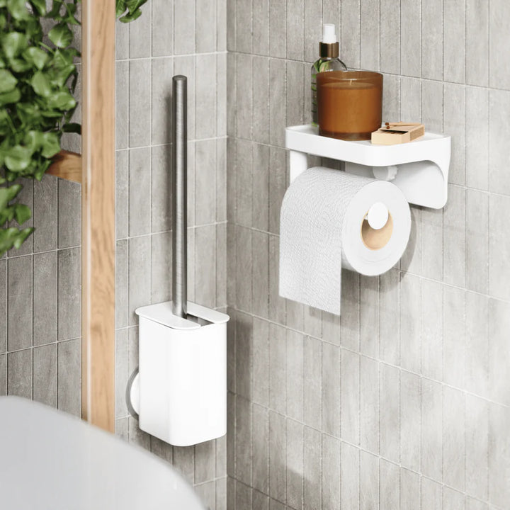 FLEX ADHESIVE TOILET BRUSH - WHITE