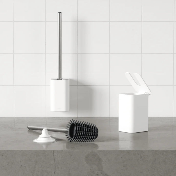FLEX ADHESIVE TOILET BRUSH - WHITE