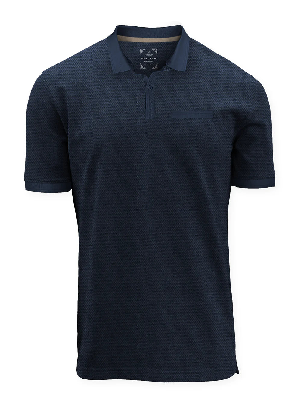 TRENT - BUBBLE JACQUARD POLO "NAVY"