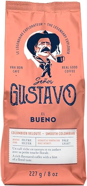 CAFE FARO SENOR GUSTAVO EL BUENO SMOOTH COLOMBIAN FILTER COFFEE 227g
