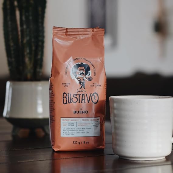 CAFE FARO SENOR GUSTAVO EL BUENO SMOOTH COLOMBIAN FILTER COFFEE 227g