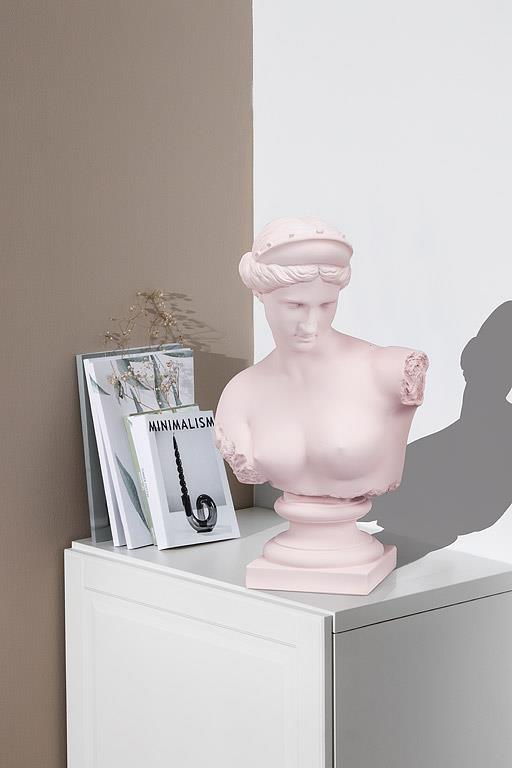 APHRODITE BUST - LIGHT PINK 14''H