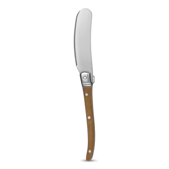 NATURAL WOOD HANDLE BUTTER KNIFE - SET OF 4