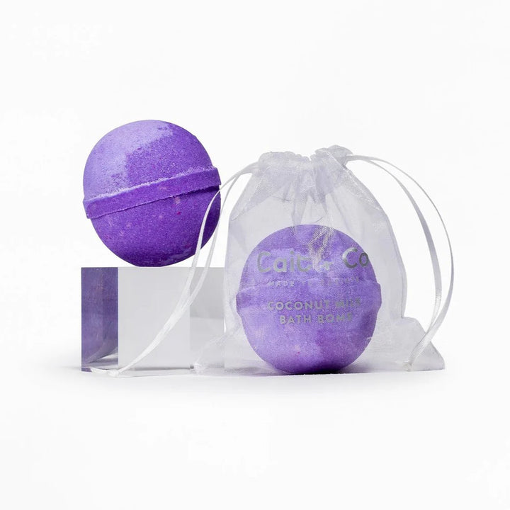 CAIT AND CO AMETHYST COCONUT MILK BATH BOMB