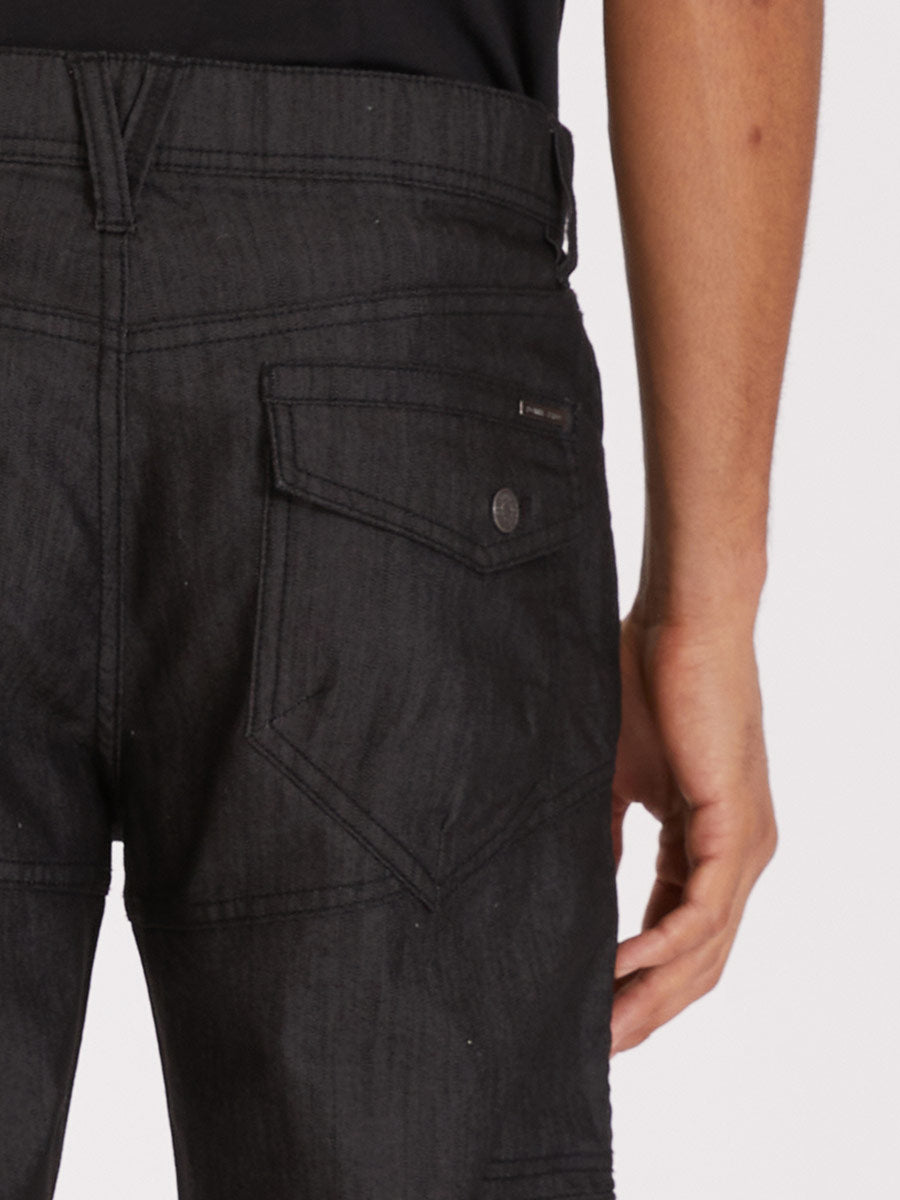 STRECH SLUB DENIM CAPRI