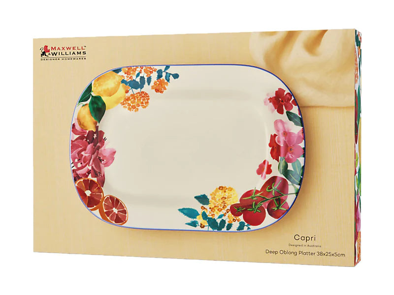 CAPRI DEEP OBLONG PLATTER 38X25CM