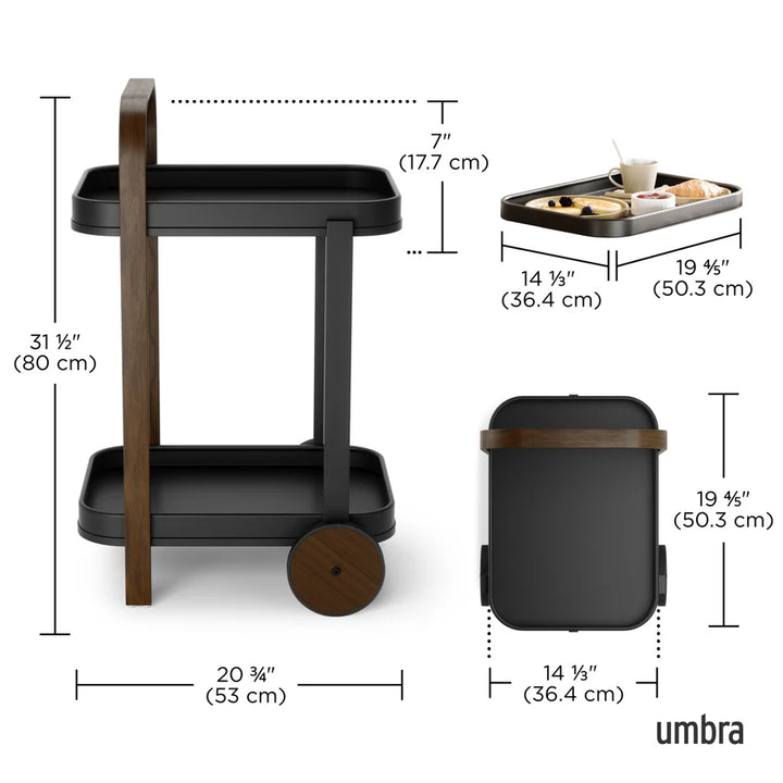 UMBRA BELLWOOD BAR/STORAGE CART