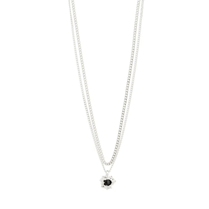 ACT RECYCLED NECKLACE 2-IN-1 SET SILVER-PLATED