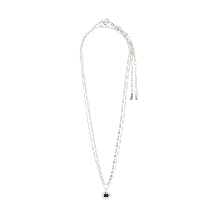 ACT RECYCLED NECKLACE 2-IN-1 SET SILVER-PLATED