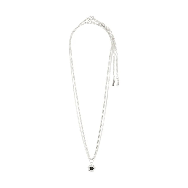 ACT RECYCLED NECKLACE 2-IN-1 SET SILVER-PLATED
