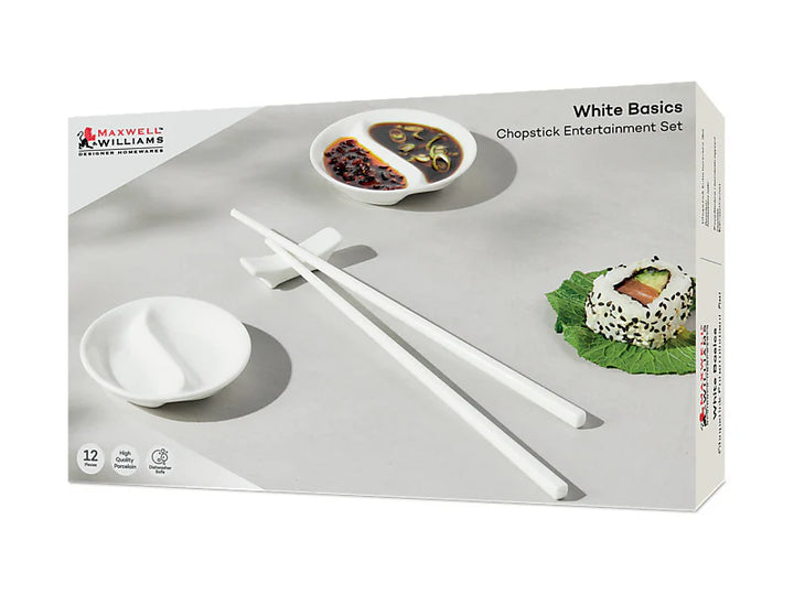 WHITE BASCIS CHOPSTICK ENTERTAINMENT SET 12 PC