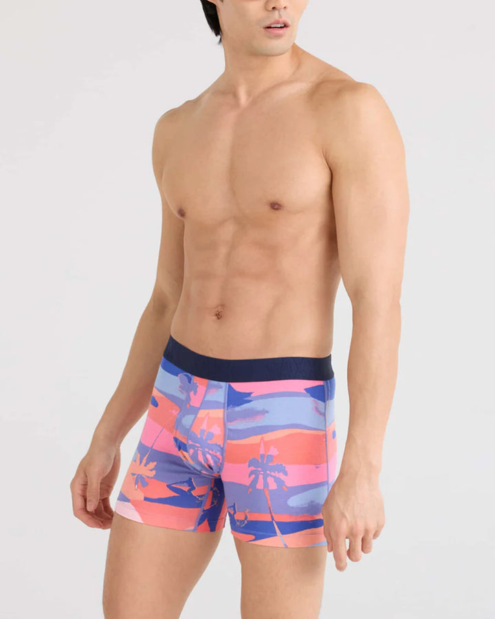DROPTEMP COOLING COTTON BOXER BRIEF 5" "BRIGHT PALMSKI-MULTI"