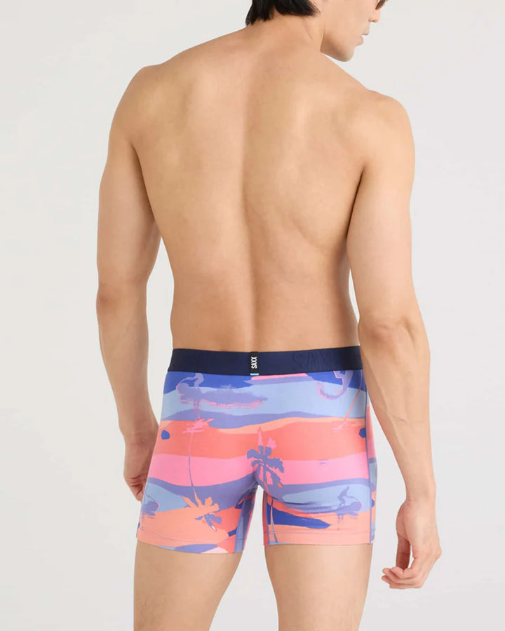 DROPTEMP COOLING COTTON BOXER BRIEF 5" "BRIGHT PALMSKI-MULTI"