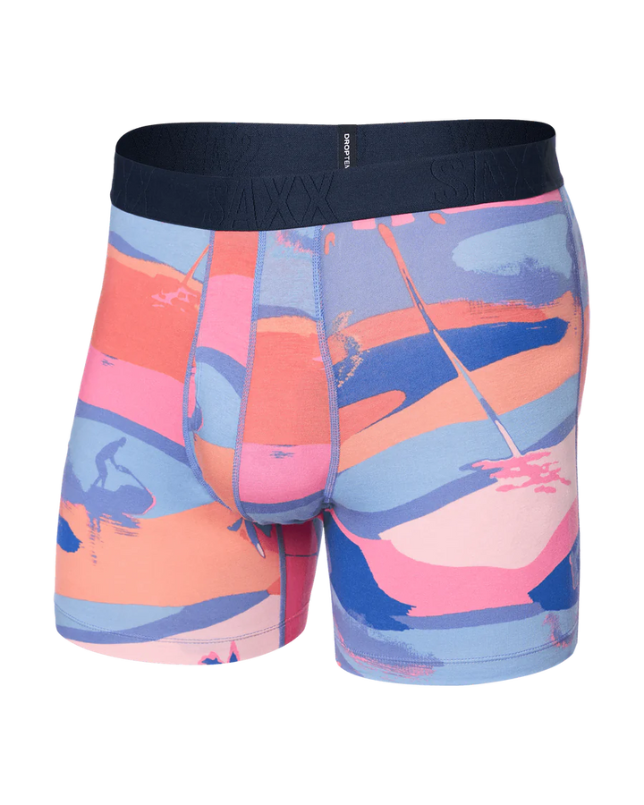 DROPTEMP COOLING COTTON BOXER BRIEF 5" "BRIGHT PALMSKI-MULTI"