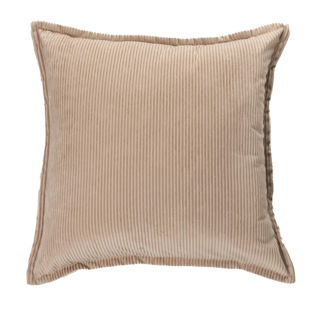 CORDUROY TAUPE DECORATIVE PILLOW 18X18
