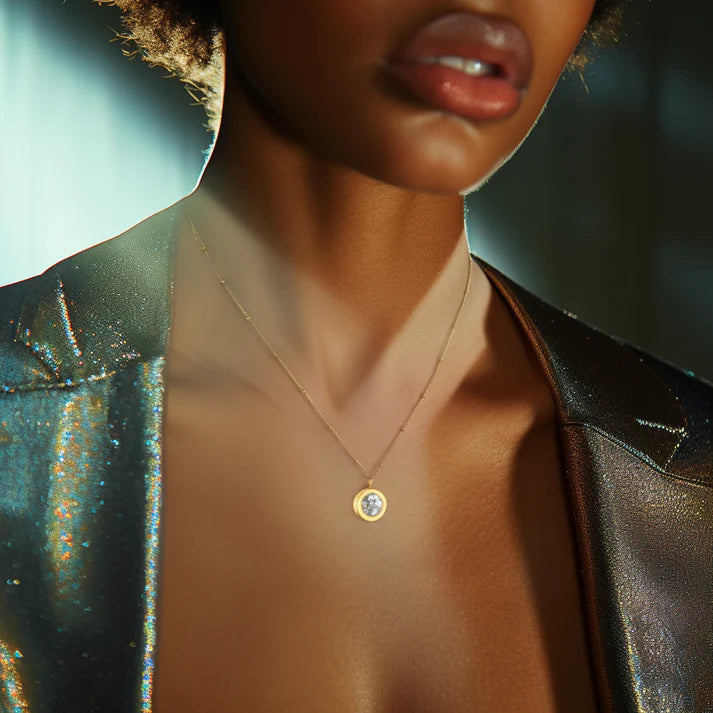 LAYERED CRYSTAL PENDANT