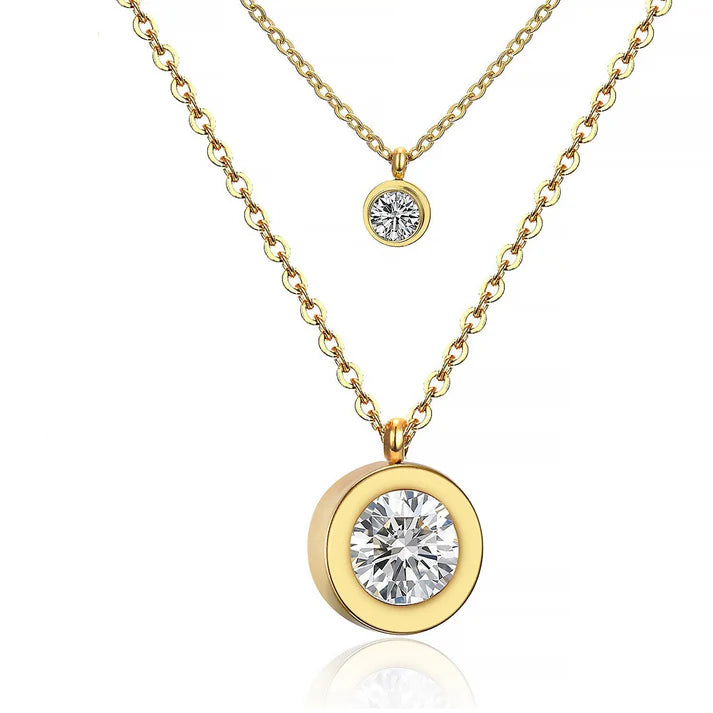 LAYERED CRYSTAL PENDANT