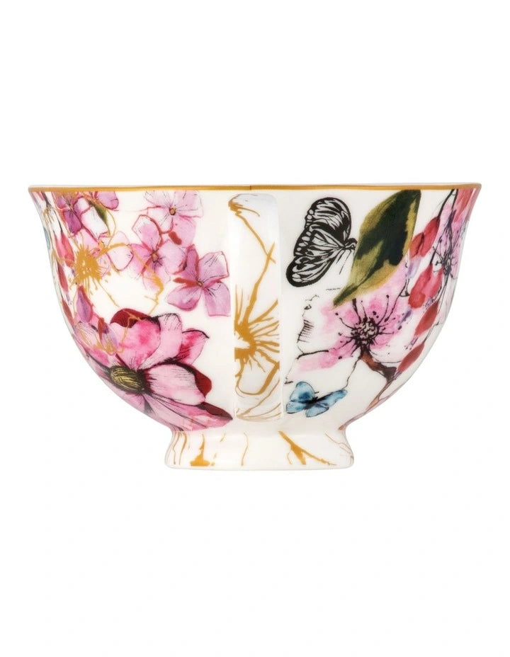 MAXWELL & WILLIAMS - CUP AND SAUCER ENCHANTMENT WHITE